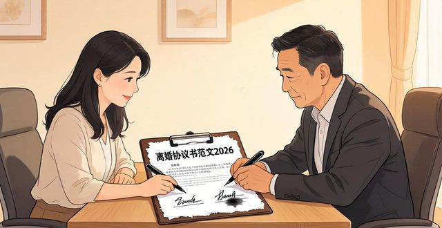 離婚協議書范文2026